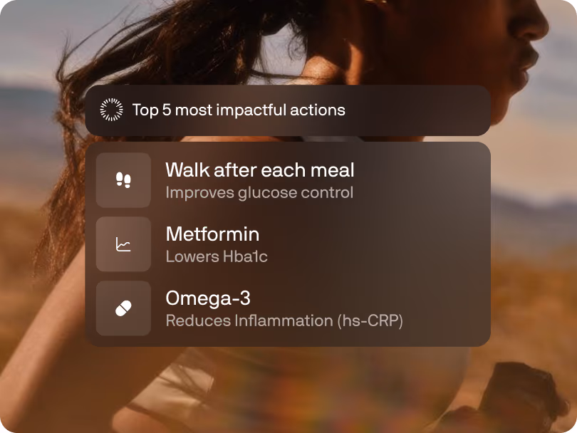 A member viewing her personalized action plan in the Superpower app